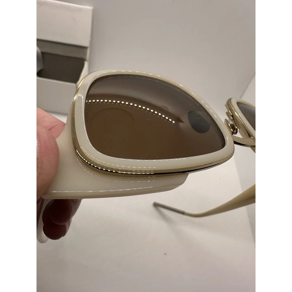 Christian Dior Very Dior 2N Ivory Sunglasses Brown Lenses w‎ Box Pouch